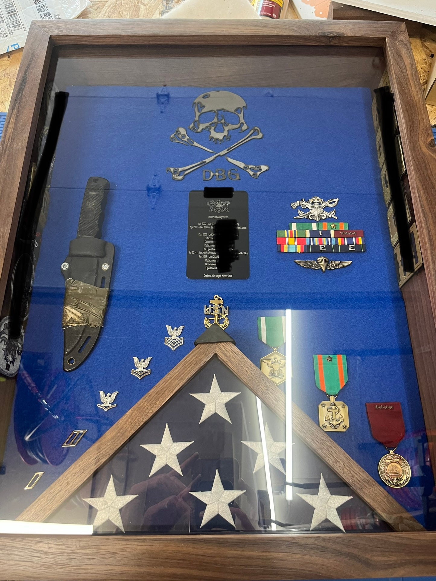 Military Shadow Box Gift Display