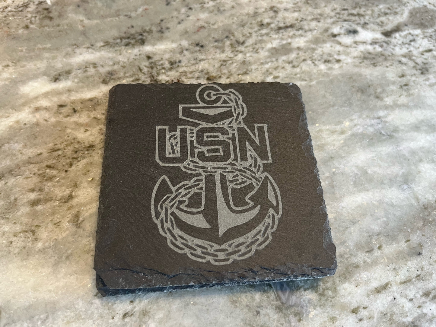 Custom Engraved Slate Drink Coaster
