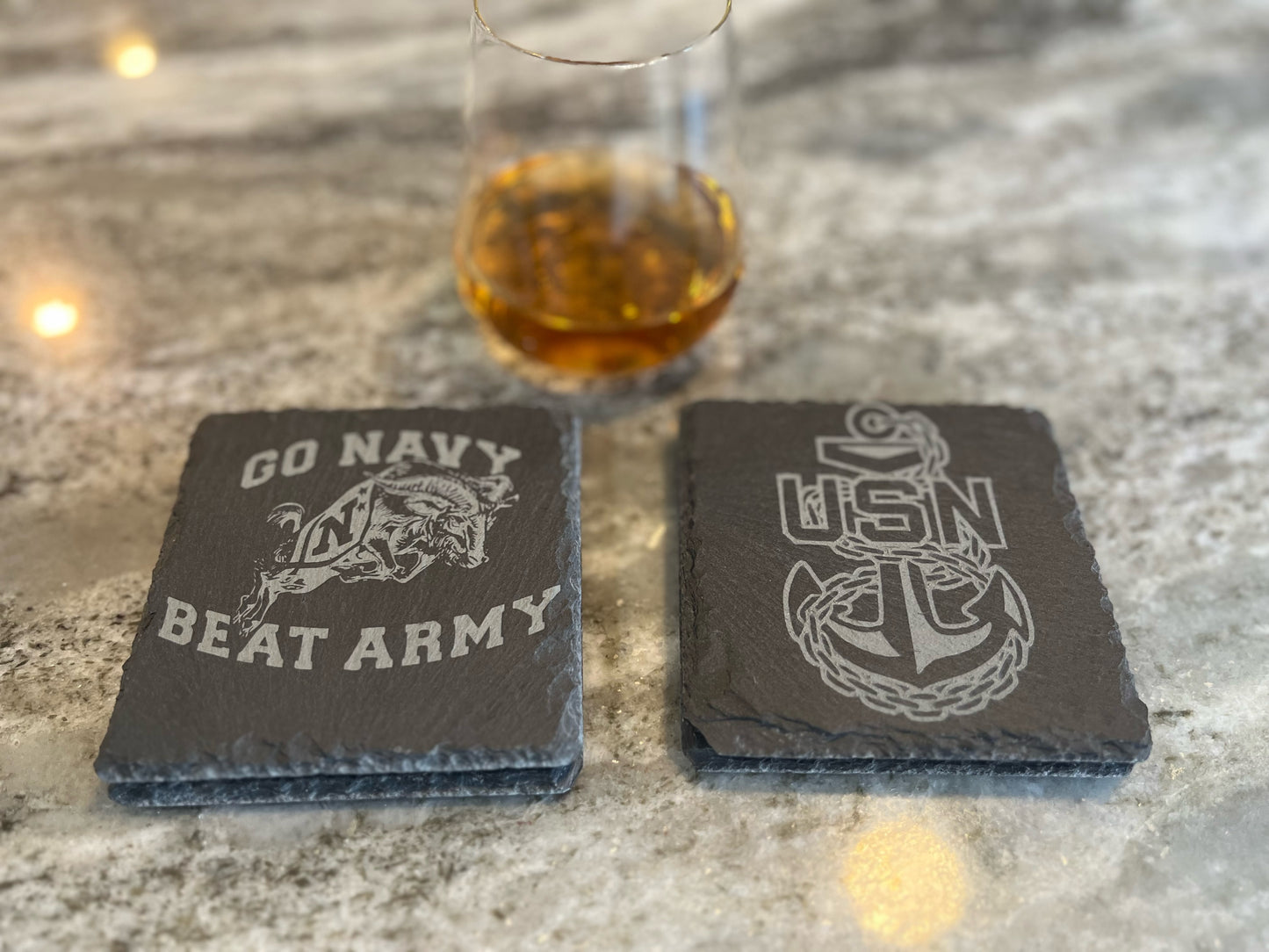Custom Engraved Slate Drink Coaster