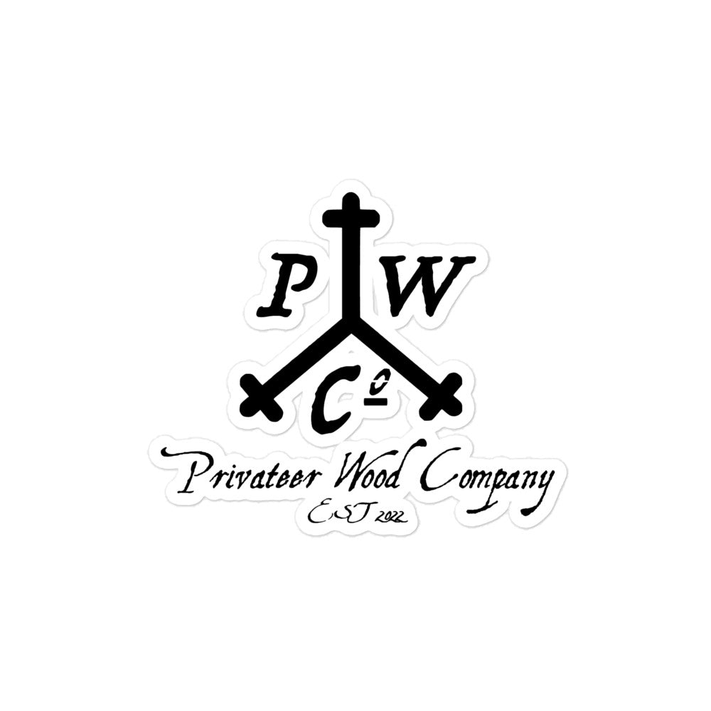 Privateer Wood Company Logo Sticker Art