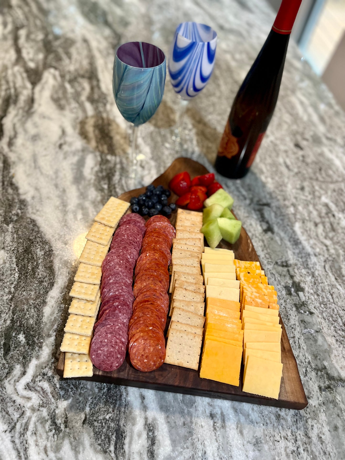 Natural Walnut Serving Board with Live Edge