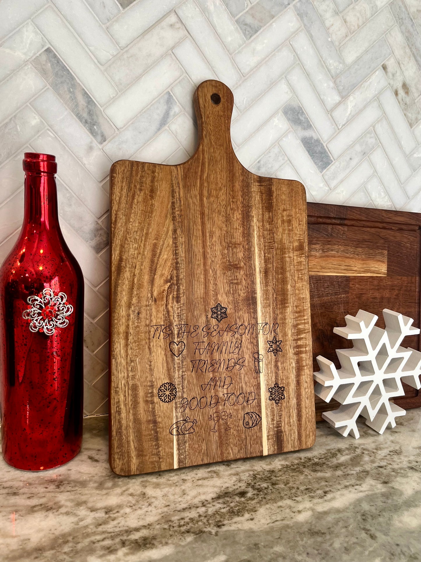 Christmas Holiday Charcuterie Serving Board