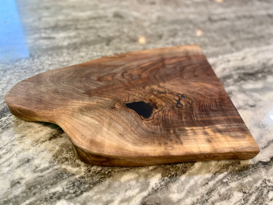 Natural Walnut Serving Board with Live Edge
